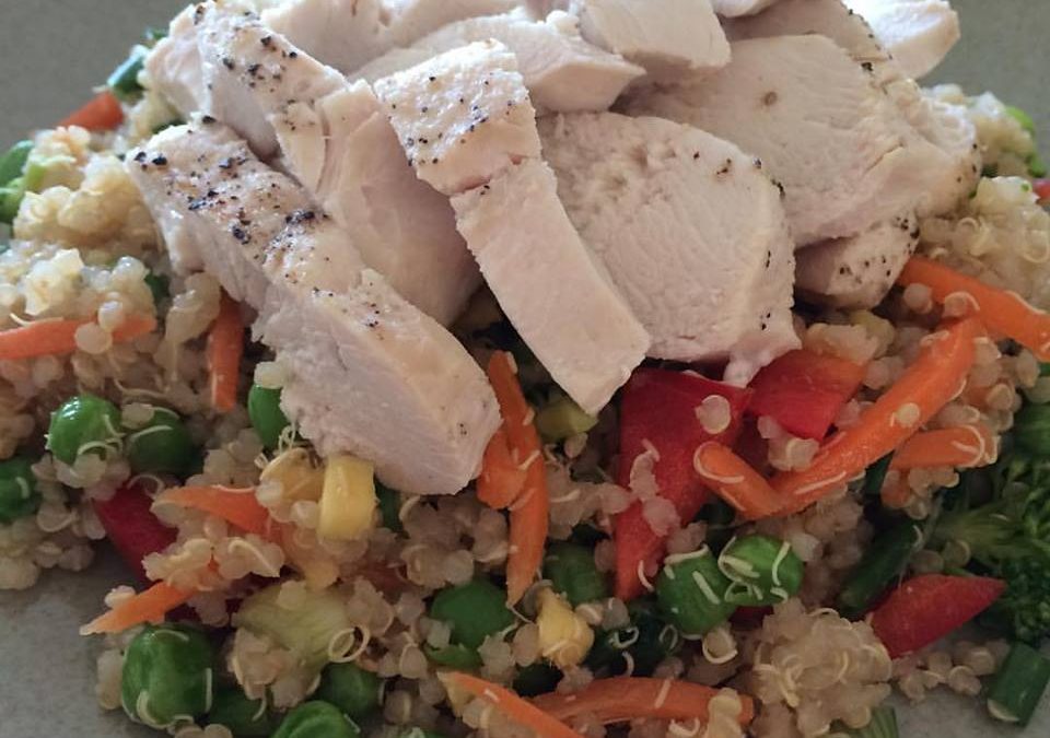 Ginger Soy Quinoa Salad with Chicken