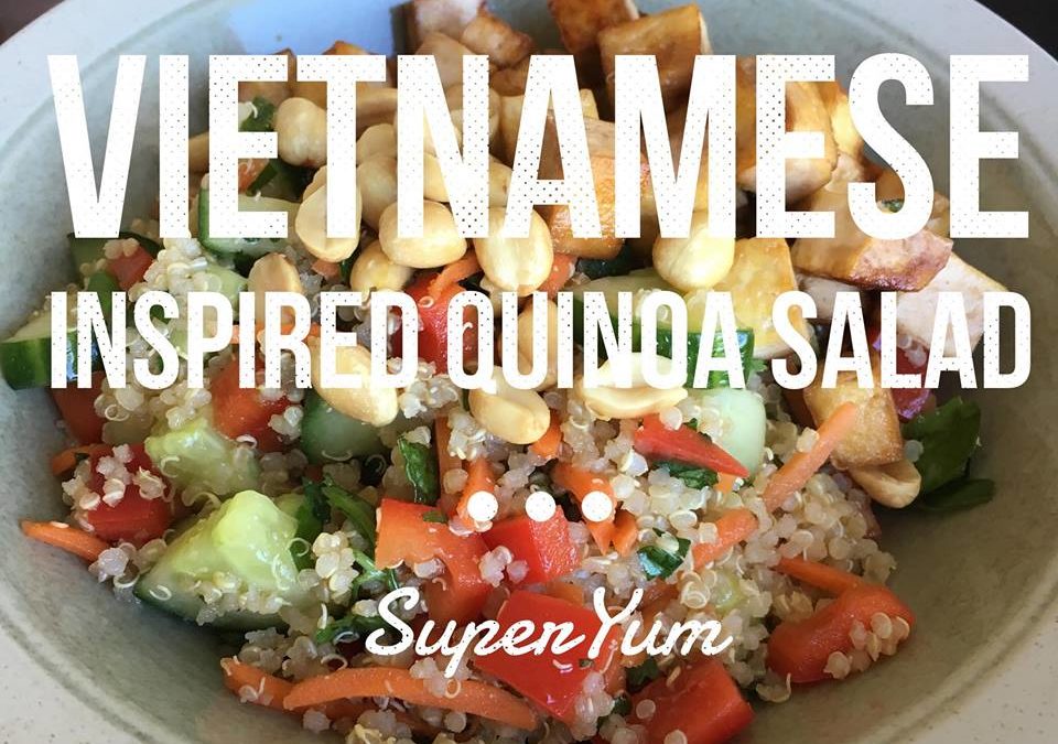 Vietnamese Inspired Quinoa Salad with Caramelized Tofu