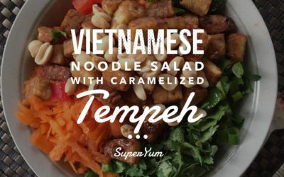 Vietnamese Noodle Bowl with Caramelized Tempeh