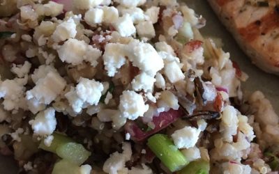 Maple Tarragon Wild Rice Salad with Apples & Dates