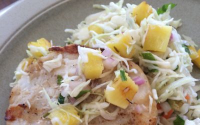 Pineapple Mojito Slaw for Fish Burgers
