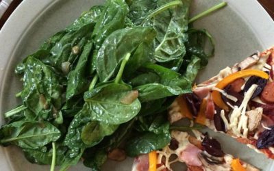 Warm Spinach Salad with Capers & Mushrooms