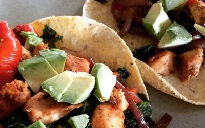 Chicken, Pepper & Kale Tacos