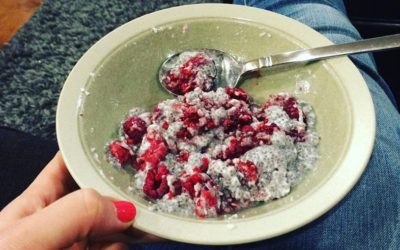 Raspberry Coconut Chia Pudding