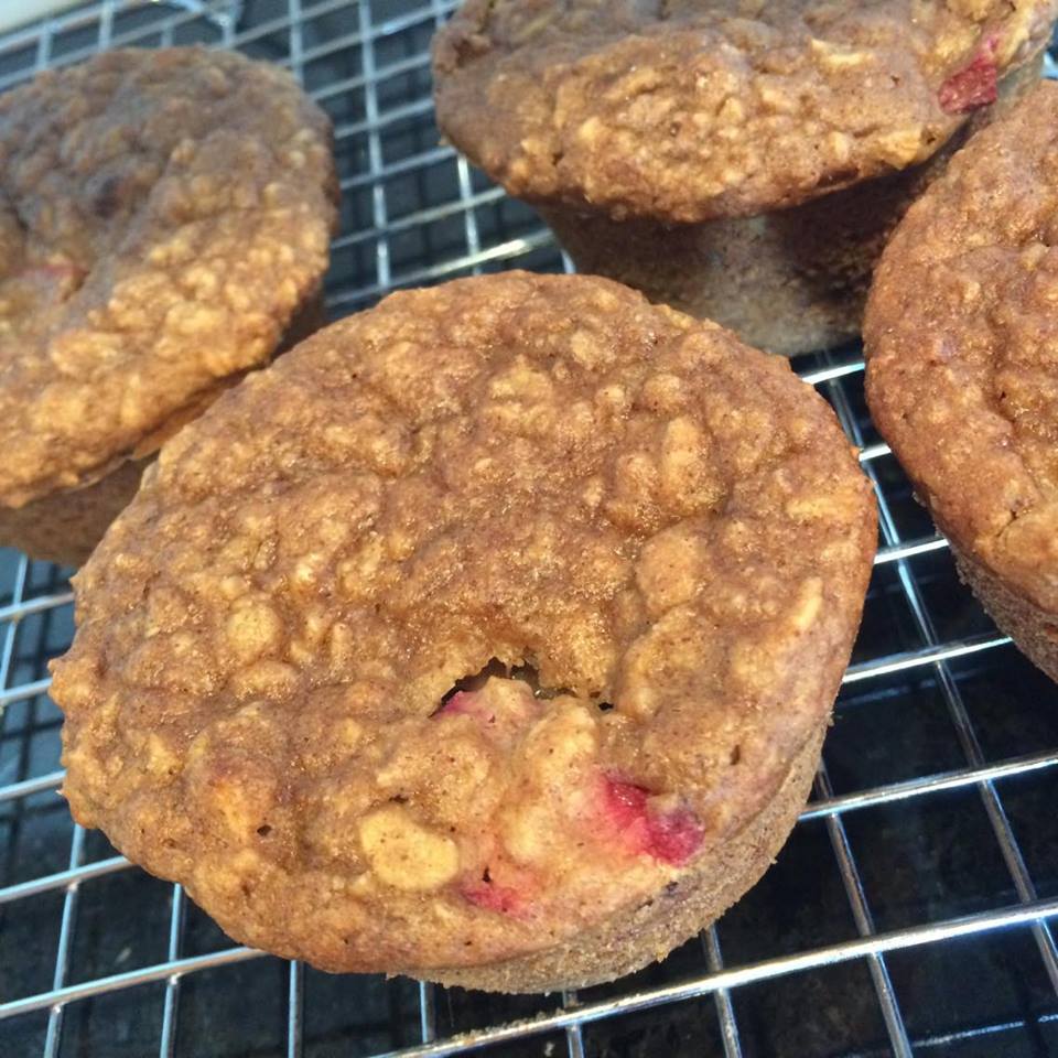 Rhubarb Oatmeal Muffins Super You