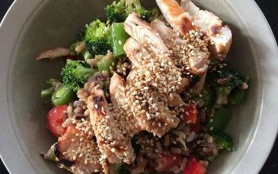 Wild Rice Salad with Ginger Sesame Vinaigrette