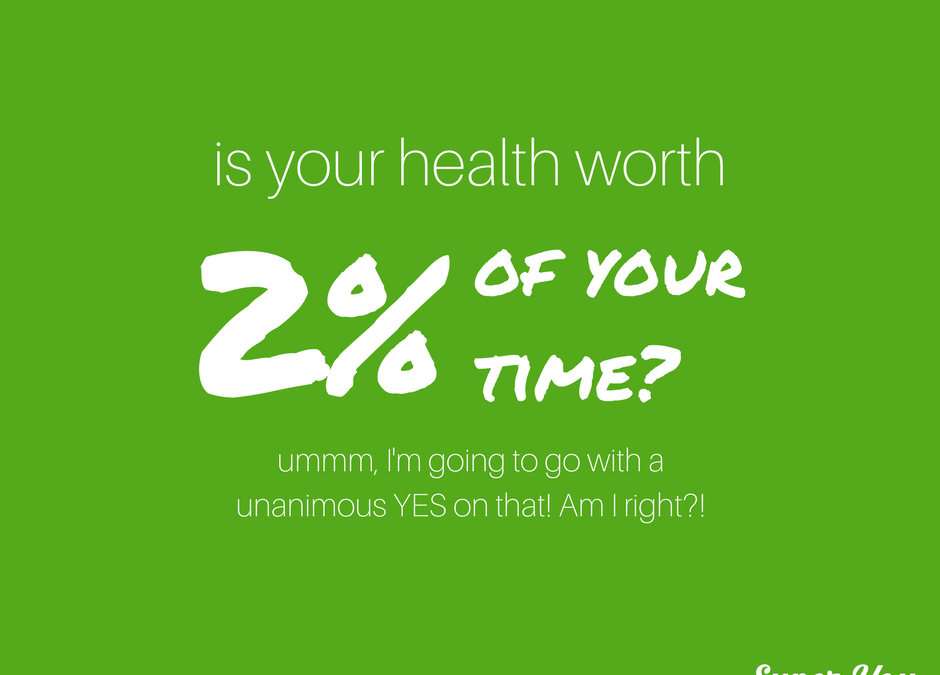 Is your health worth 2% of your time?