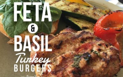 Feta & Basil Turkey Burgers