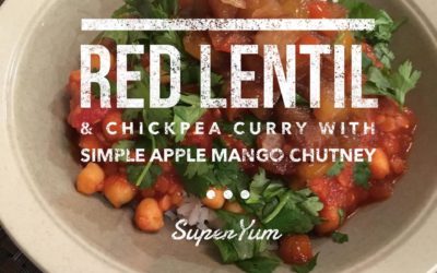 Red Lentil and Chickpea Curry with Simple Chutney